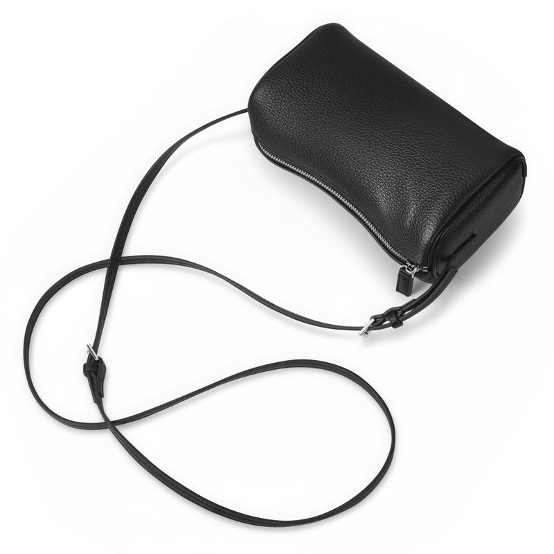 Party Hobo Crossbody Bags For Women,Vegan Leather Barrel Bag For Ladies,Designer Mini Pruse With Adjustable Strap,Black - Image 4