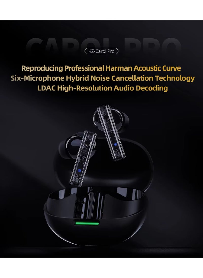 KZ Carol Pro TWS Bluetooth 5.4 Earphone 6 MIC Active Noise Canceling True Wireless waterproof in-Ear Earbud - Image 2