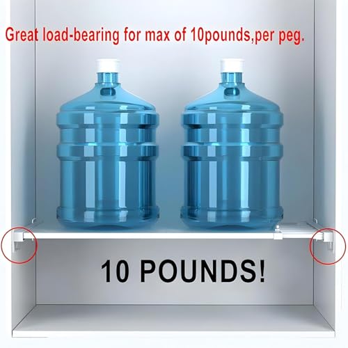 Boniry Shelf Support Pegs - Innovative Punch-Free Plastic Brackets for Cabinet and Closet Shelves, Self-Adhesive Clips for Kitchen, Furniture, and Bookshelves (2) - Image 5