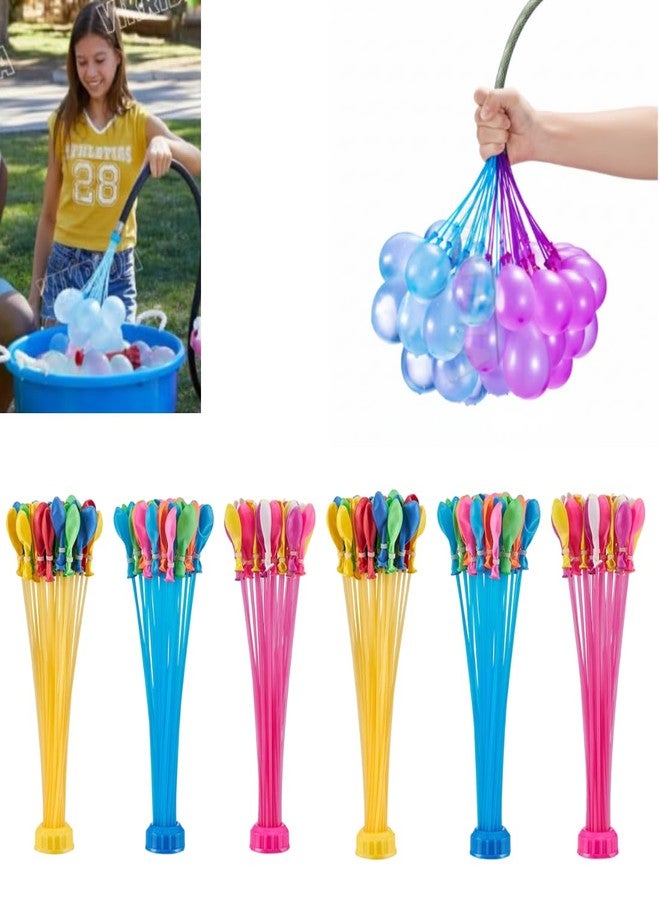 Vikrida Holi Magic Bunch Water Balloon Kit Fill & Tie in 60 Second Magic Bunch of Water Balloons For Kids Hassle Free Celebration Water Sports Fun (6 Bunches - 222 Magic Balloons) - Image 1