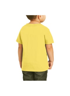 PRINTSHOP4ME Yellow Smiley Face T-Shirt for Kids - Kids Unisex Round Neck Short Sleeve Cotton T-Shirt - Soft and Comfortable Tshirt - Perfect Emoji Outfit  - Image 4