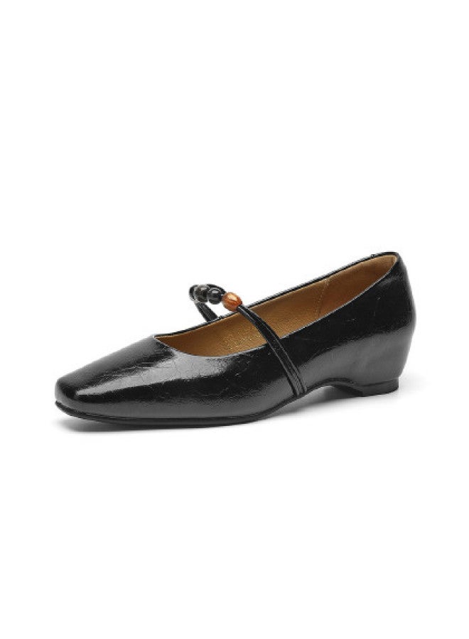 St&Sat French Retro Shallow Mouth Little Leather Shoes Women 2026 New Autumn Pointed Toe Stylish Versatile Literary Mary Jane - Image 1