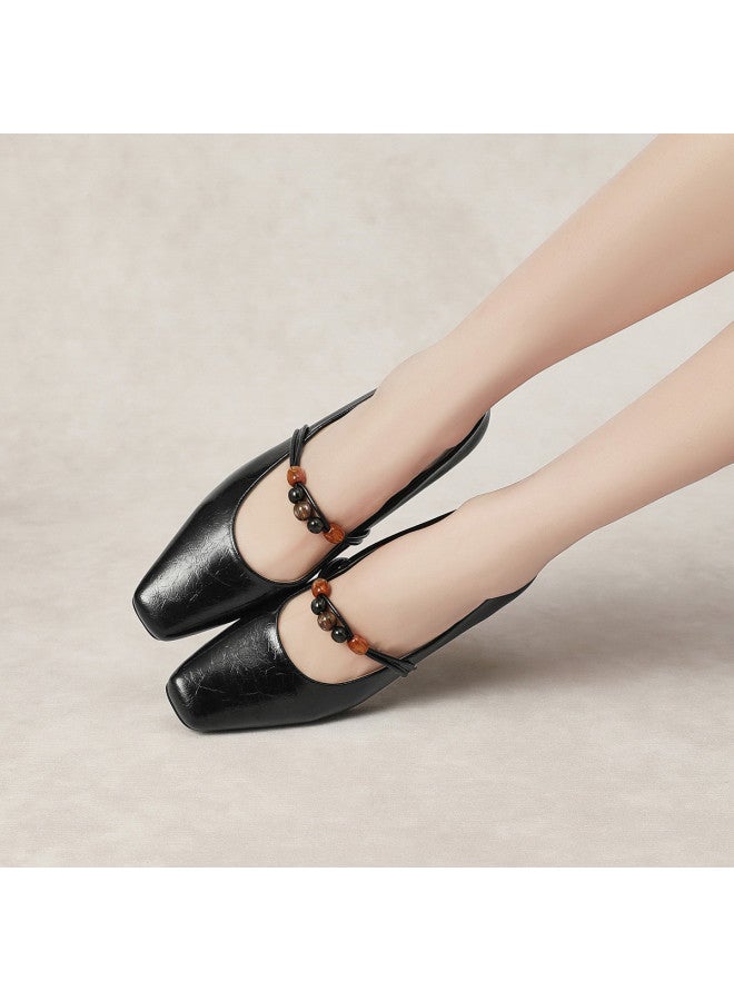 St&Sat French Retro Shallow Mouth Little Leather Shoes Women 2026 New Autumn Pointed Toe Stylish Versatile Literary Mary Jane - Image 5