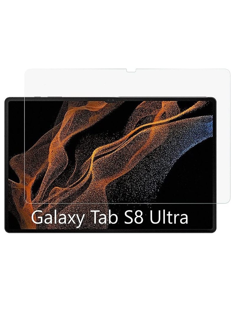 DUSALA Tempered Glass for Samsung Galaxy Tab S8 Ultra Screen Protector Bubble-Free Anti Scratch Case Friendly - Image 1