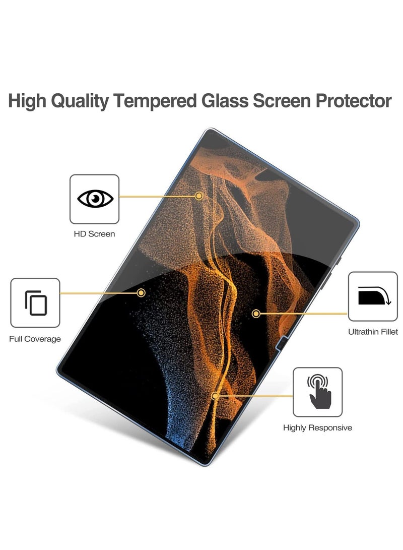 DUSALA Tempered Glass for Samsung Galaxy Tab S8 Ultra Screen Protector Bubble-Free Anti Scratch Case Friendly - Image 3