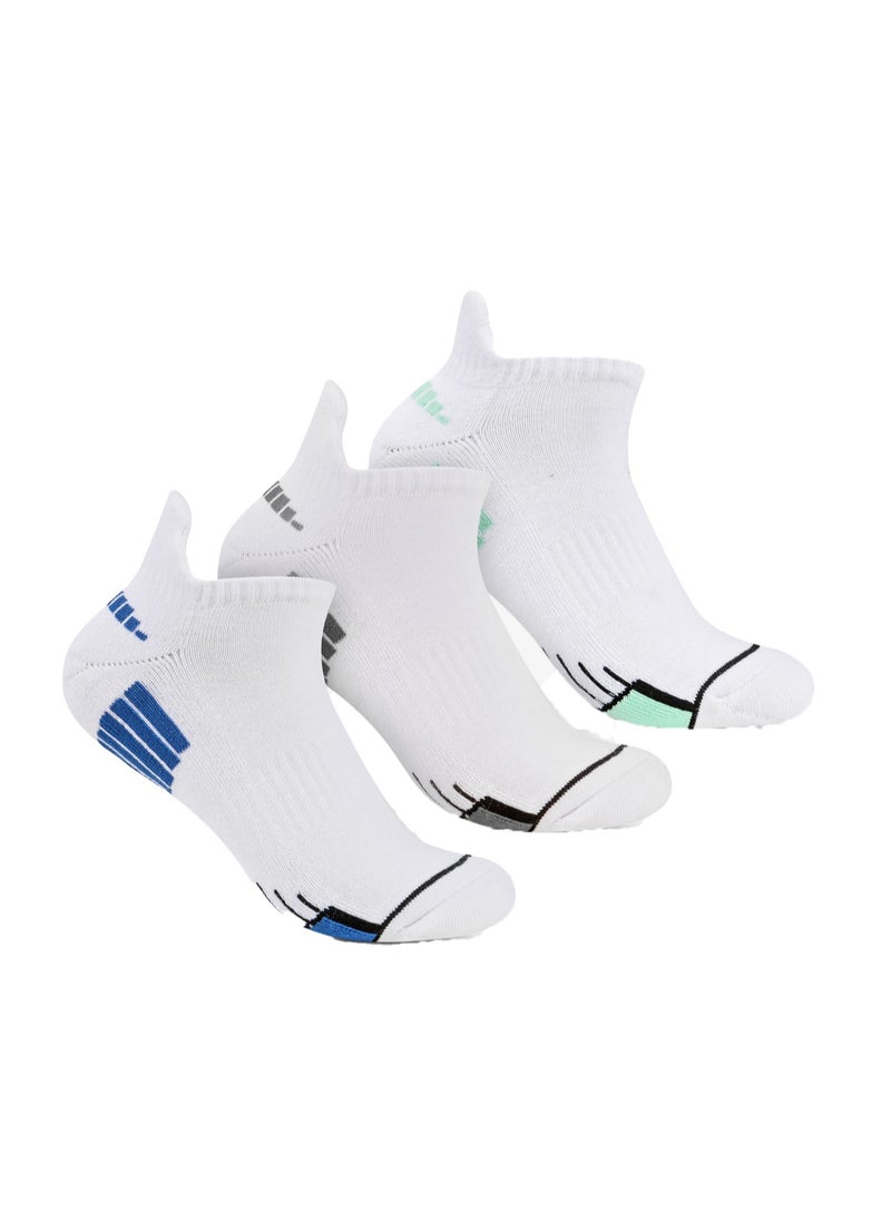 STITCH STITCH Men's Pack of 3 High Ankle Half Terry Casual Socks 