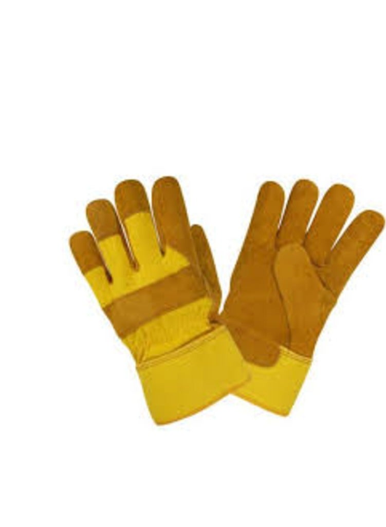 KNP KNP 10 pairs of multi purpose safety leather gloves perfect for a variety of tasks that require robust hand protection.  - Image 2