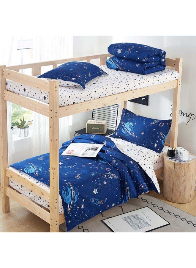 NIBEMINENT 4-Piece European Style Printed Duvet Cover Set Polyester Multicolour - Image 2