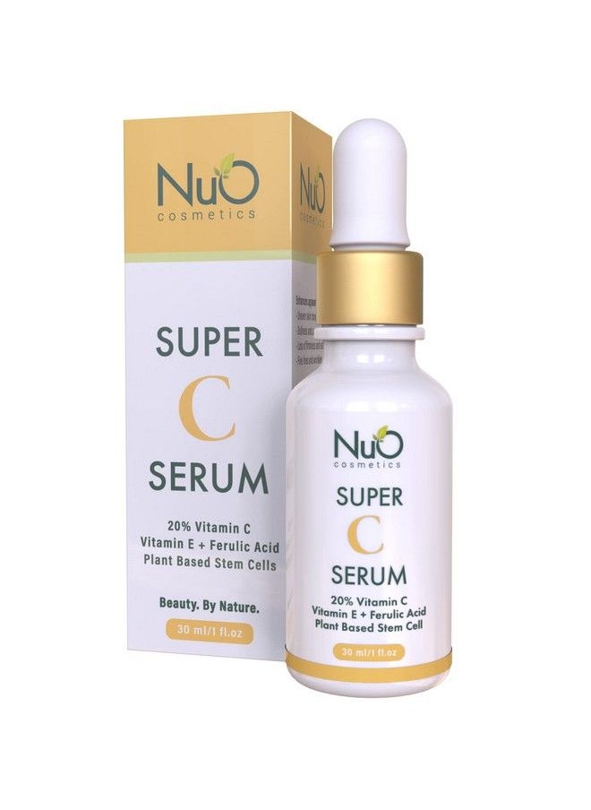 NuOrganic Cosmetics Nuorganic Super 20% Vitamin C Serum With Hyaluronic Acid & Plant Stem Cells Brightening Antiaging For Dark Spots And Fine Lines Organic & Vegan (1Fl Oz)  - Image 2