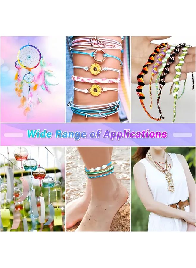 خيط قطني أحمر متدرج 0.7 مم للتدرج في صناعة المجوهرات (DIY) - Image 5