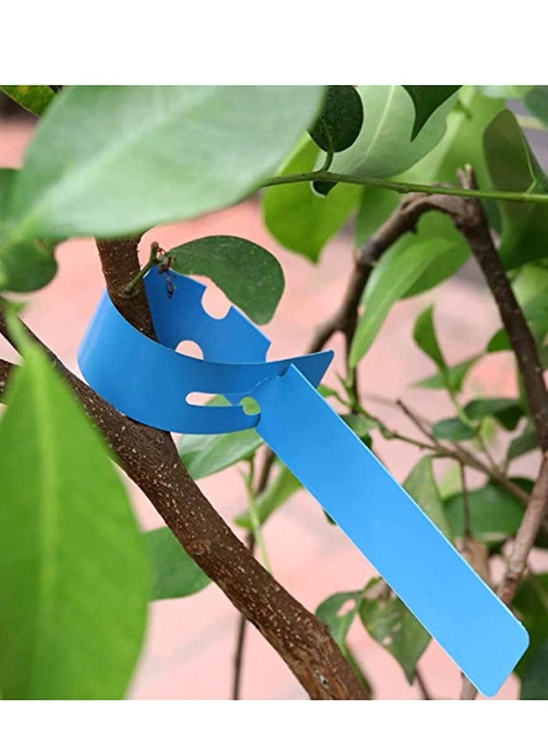 SYOSI Plant Labels Plastic Plant Around Tree Tags Hanging Garden Tags Waterproof Plant Tags for Garden Yard, Nursery Garden Lables, Adjustable and Reusable Nursery Garden Labels Tags 100 Pcs - Image 3