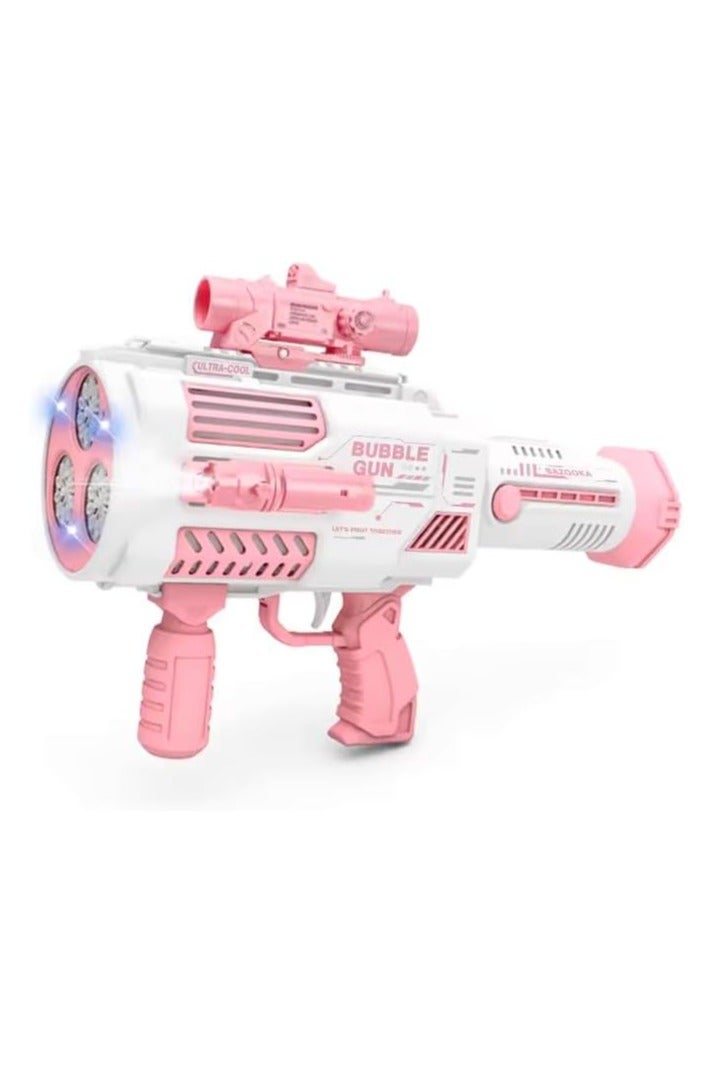 Rocket Launcher Bubble Machine – Pink Color, Automatic Bubble Blower Toy for Kids, Outdoor Party & Play Fun  - Image 1