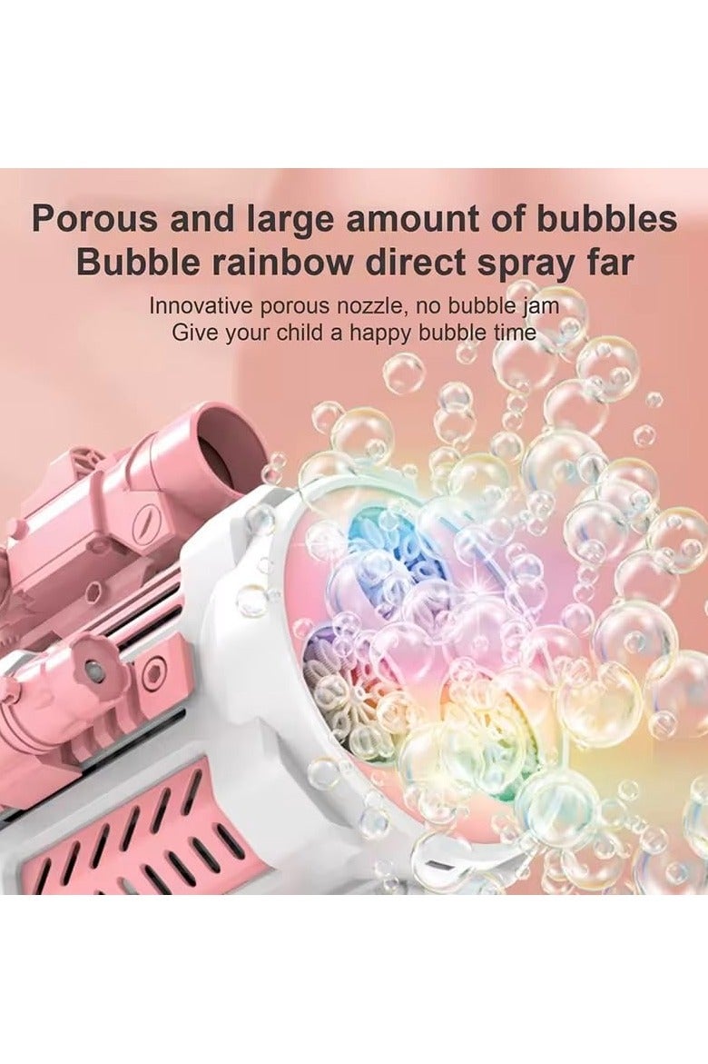 Rocket Launcher Bubble Machine – Pink Color, Automatic Bubble Blower Toy for Kids, Outdoor Party & Play Fun  - Image 4