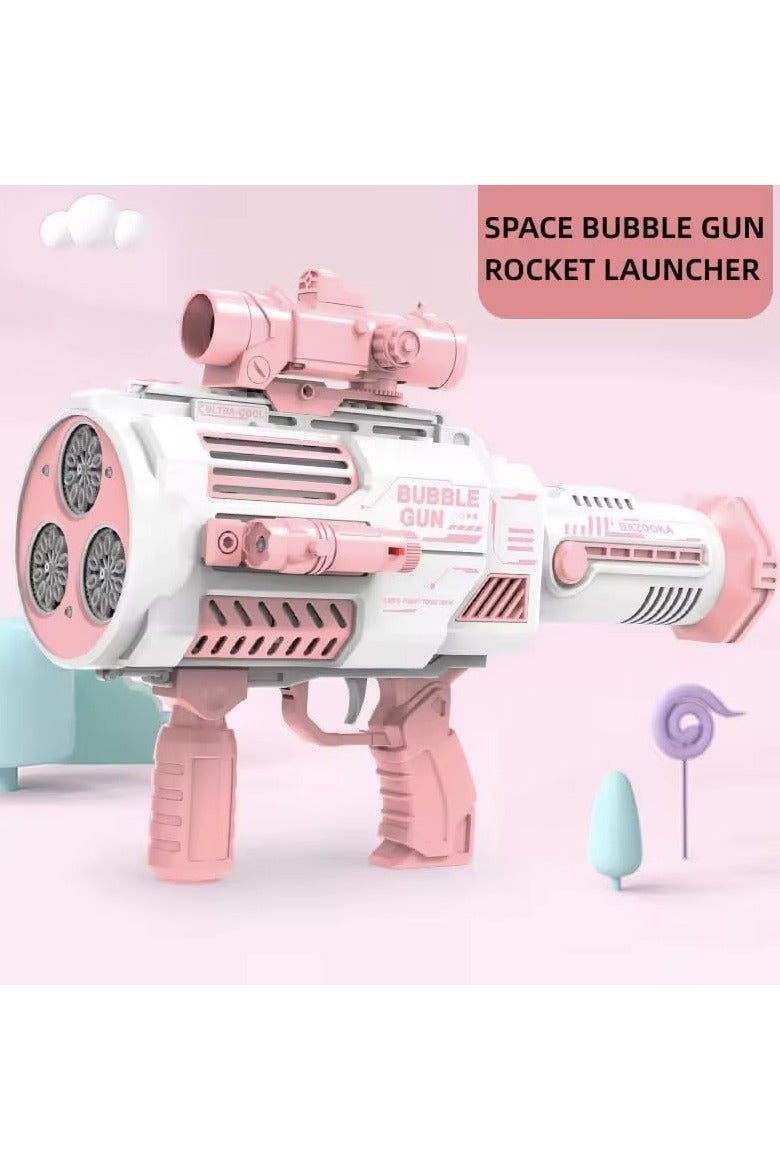 Rocket Launcher Bubble Machine – Pink Color, Automatic Bubble Blower Toy for Kids, Outdoor Party & Play Fun  - Image 5