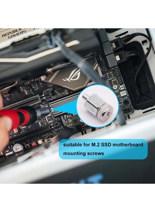 Bemaka M.2 SSD Mounting Screws Kit, M.2 Motherboard Standoffs and Screws, M.2 NVMe Screw with Magnetic Screwdriver for Laptop Computer DIY & Repair - Image 4