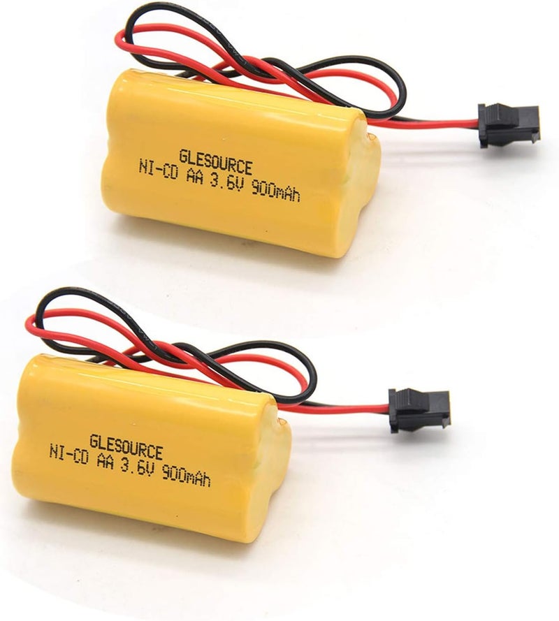 GLESOURCE 3.6V 900mAh Emergency/Exit Light Battery Compatible for Lithonia ELB B001 ELBB001 ELB-B001 Lithonia EU2C M6 LED Emergency Light Interstate ANIC1566 Unitech 0253799(2 Pack) - Image 1