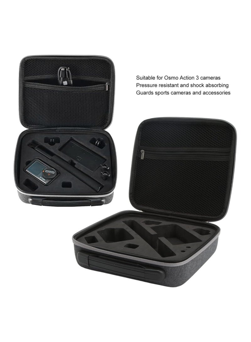 Anywinr Carrying Case Compatible with DJI Osmo Action 4 / Action 3 Camera – Storage Bag for Battery Charger, Selfie Stick, and Accessories, Portable Shockproof Handbag – Travel Camera Bag – Camera Accessories Organizer - Image 2