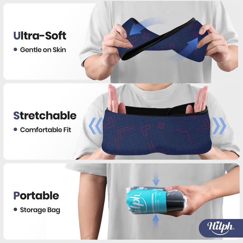 Hilph Adjustable Migraine Relief Cap with Thickened Gel Cold Compress, Headache Relief Cap, Face Cooling Mask Gel Head Wrap for Tension, Stress & Hangover, Soothing Gifts for Women Men Blue - Image 5