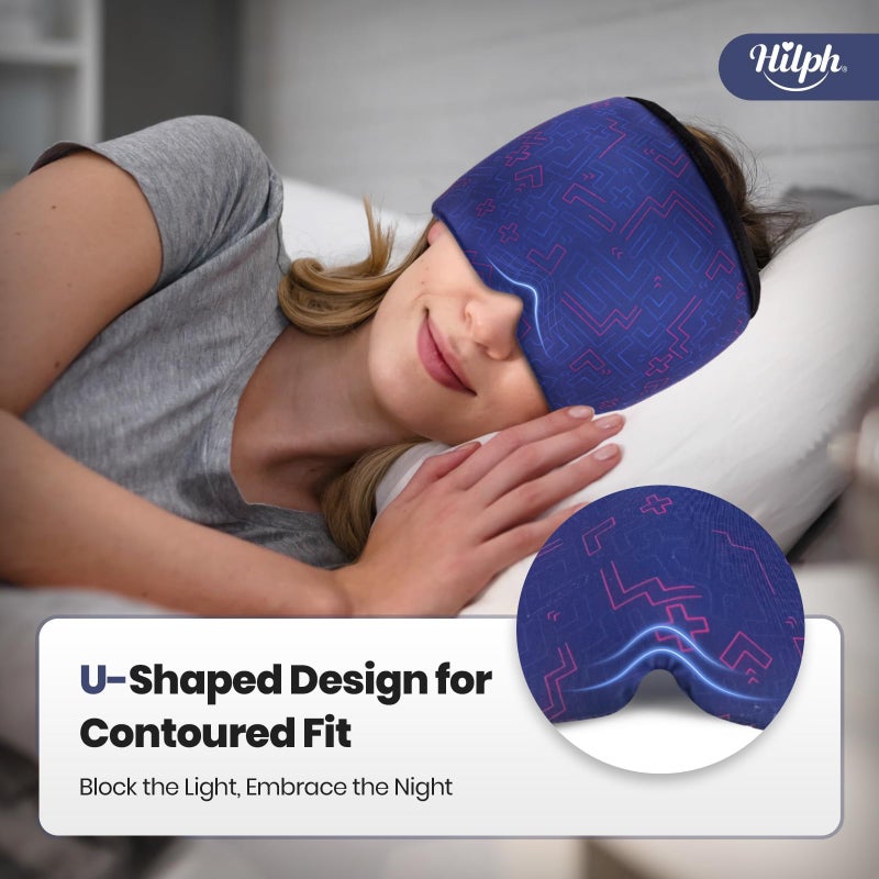 Hilph Adjustable Migraine Relief Cap with Thickened Gel Cold Compress, Headache Relief Cap, Face Cooling Mask Gel Head Wrap for Tension, Stress & Hangover, Soothing Gifts for Women Men Blue - Image 4