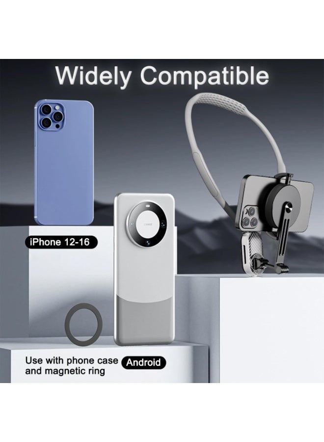 Magnetic Neck Phone Holder for Recording - Flexible Hands-Free Chest Strap for Video Recording, Walking, Running, and Sports Activities - Image 2