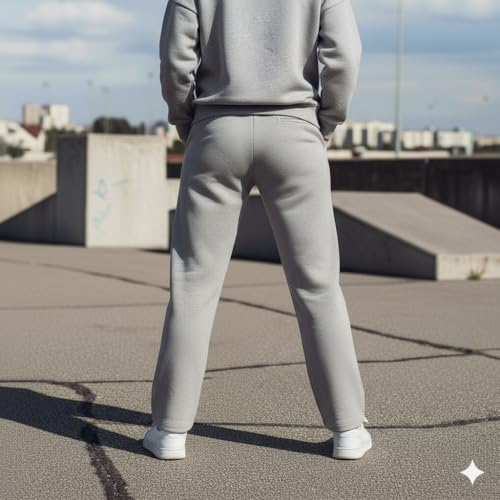 Mack Jonney Women’s Solid Fleece Track Pants | Warm & Durable Casual Lowers | Trendy Lowers-M5327 Melange - Image 4