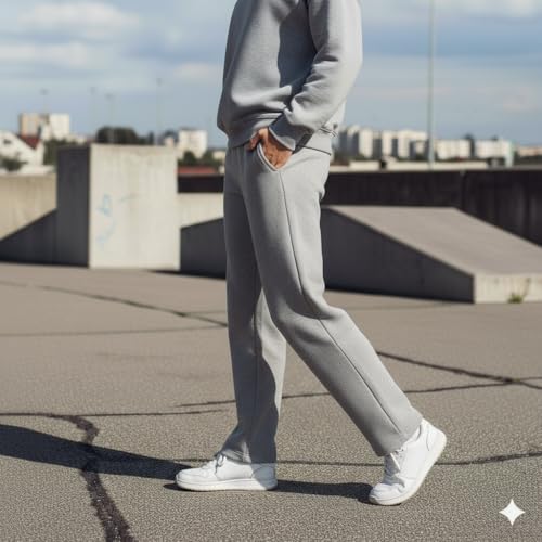 Mack Jonney Women’s Solid Fleece Track Pants | Warm & Durable Casual Lowers | Trendy Lowers-M5327 Melange - Image 3