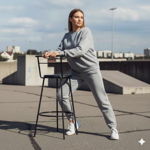 Mack Jonney Women’s Solid Fleece Track Pants | Warm & Durable Casual Lowers | Trendy Lowers-M5327 Melange - Image 5