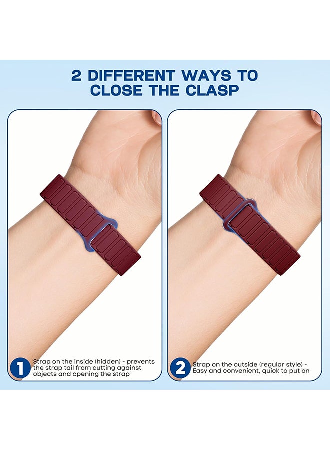 O Ozone Magnetic Loop Strap for Huawei Band 10 | Huawei Band 9 |8 Watch Band,Silicone Sport Strap Watchband,Magnetic Silicone Replacement Wristband-Dark Blue - Image 3