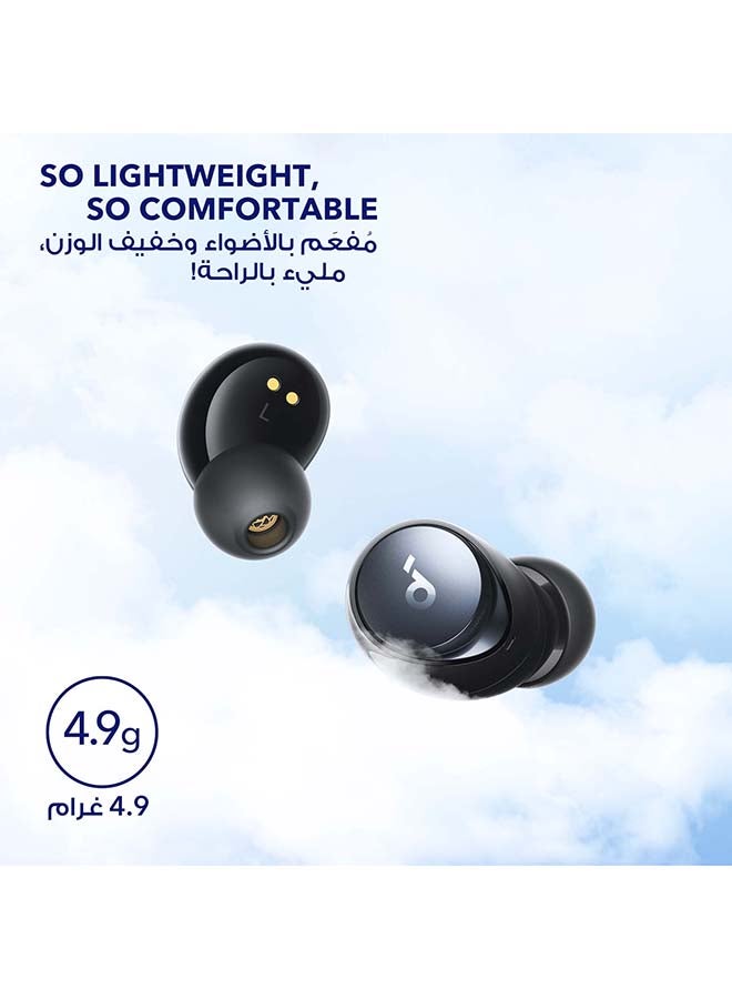 Soundcore Space A40 Adaptive Active Noise Cancelling Wireless Earbuds, Reduce Noise By Up to 98%, Ultra Long 50H Playtime, 10H Single Playtime, Hi-Res Sound, Comfortable Fit, Wireless Charge Black - Image 3