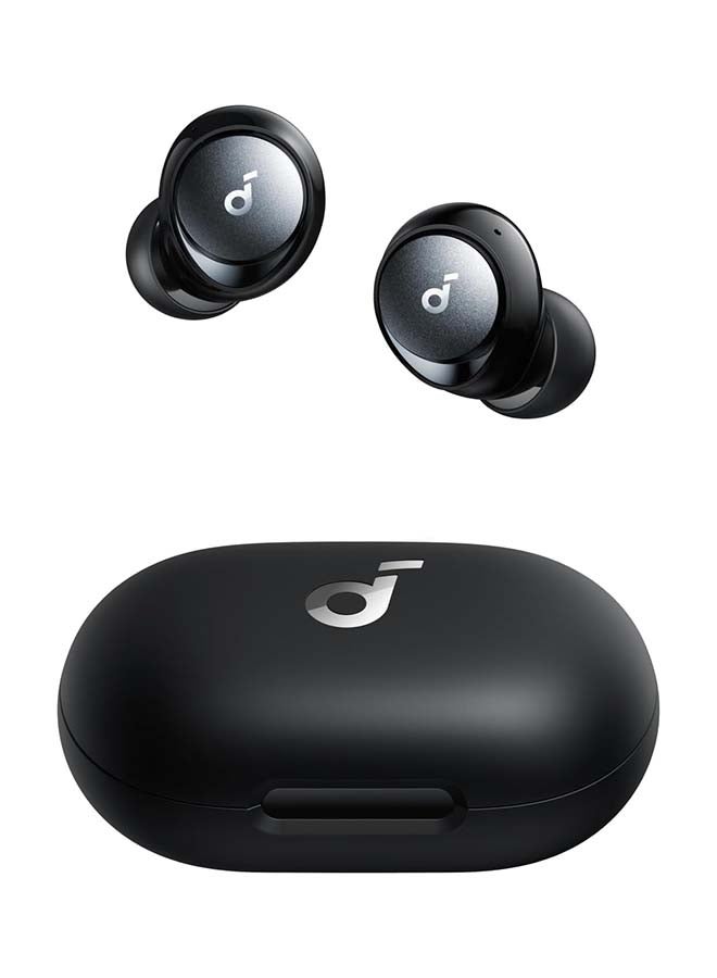 Space A40 Adaptive Active Noise Cancelling Wireless Earbuds, Reduce Noise By Up to 98%, Ultra Long 50H Playtime, 10H Single Playtime, Hi-Res Sound, Comfortable Fit, Wireless Charge Black