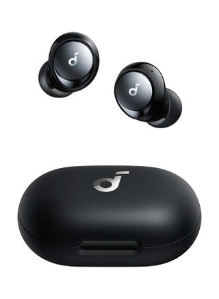Space A40 Adaptive Active Noise Cancelling Wireless Earbuds, Reduce Noise By Up to 98%, Ultra Long 50H Playtime, 10H Single Playtime, Hi-Res Sound, Comfortable Fit, Wireless Charge Black