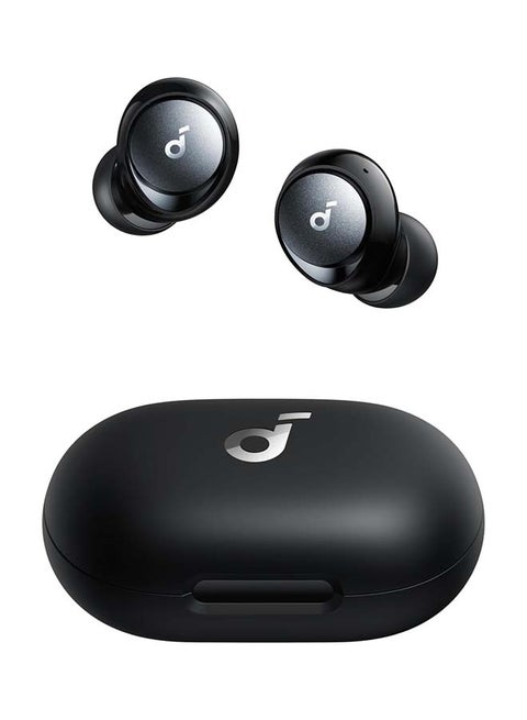 Space A40 Adaptive Active Noise Cancelling Wireless Earbuds, Reduce Noise By Up to 98%, Ultra Long 50H Playtime, 10H Single Playtime, Hi-Res Sound, Comfortable Fit, Wireless Charge Black