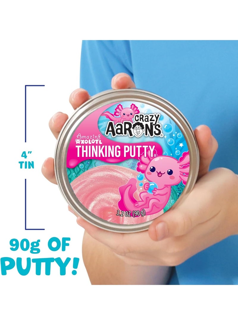 Crazy Aaron's Crazy Aaron Amazing Axolotl - Full Size 4" Thinking Putty Tin (AX020) - Image 4