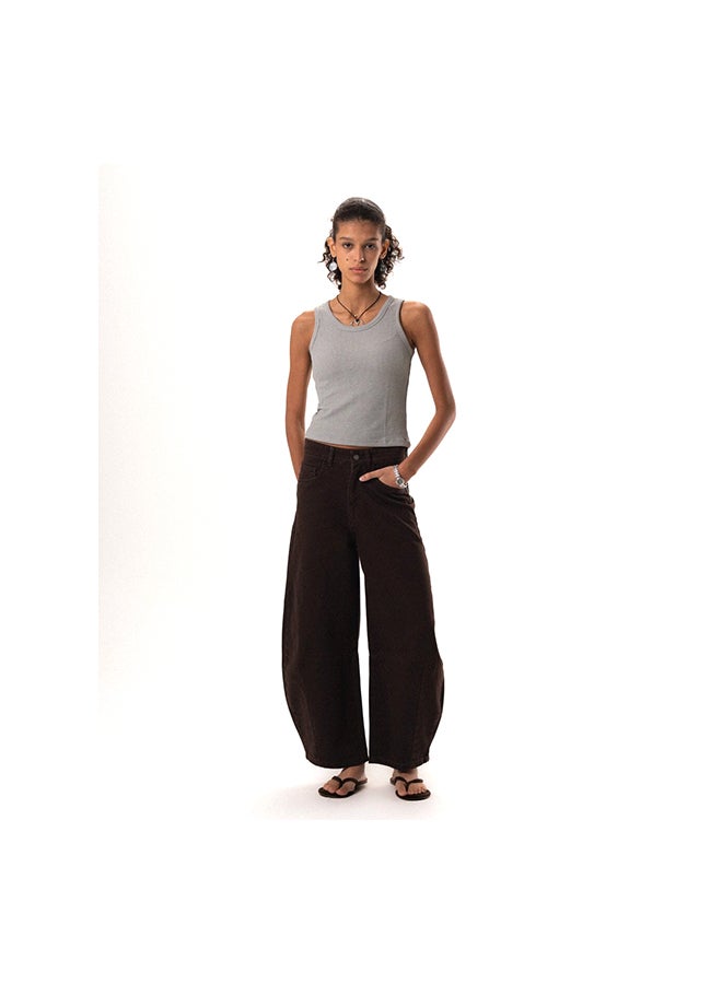 In Your Shoe Female Brown Barrel Fit Jeans - Image 1