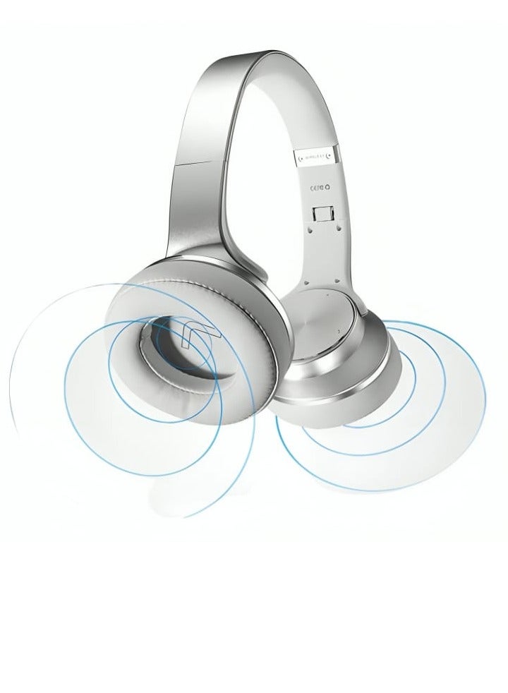 SODO Bluetooth Over-Ear Headphones With Mic Silver/White - Image 2