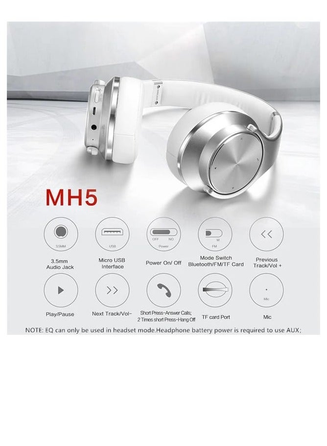 SODO Bluetooth Over-Ear Headphones With Mic Silver/White - Image 4