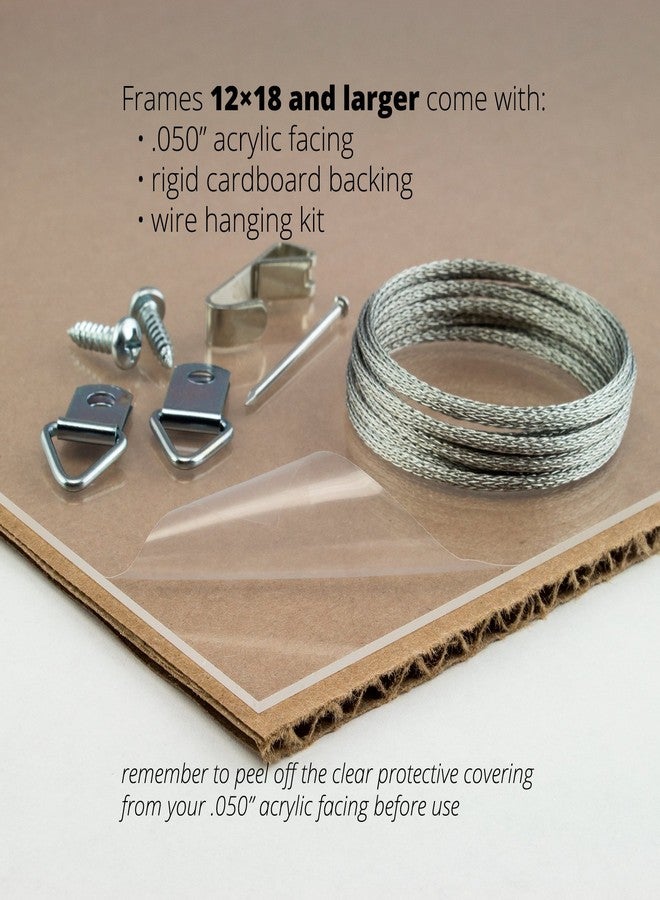 Craig Frames Bauhaus 200, Rustic Dark Walnut Brown Picture Frame, 21 by 26-Inch - Image 5