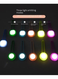 XFXINGFU Clip on Light Dog Collar for Night Walking Silicone LED Dog Collar Paw Pet Tag Waterproof Safety Night Walk Light for Large Medium Small Pet Cat Camping Run, battery Included  - Image 4