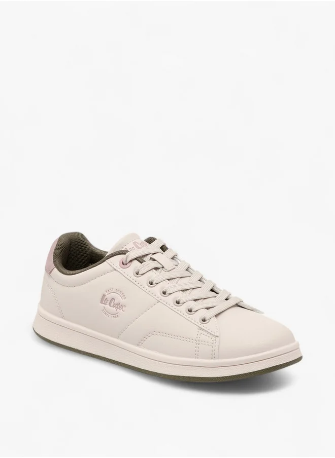 لي كوبر Women's Logo Print Lace-Up Sneakers