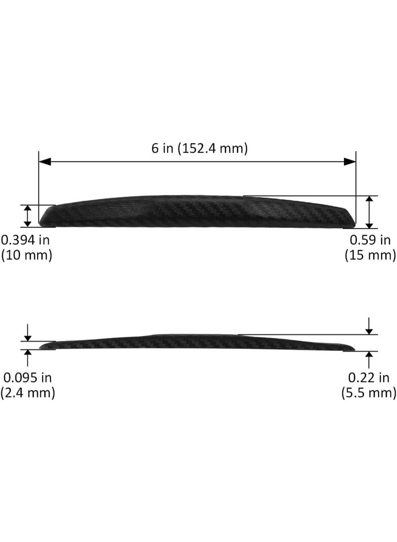 4Pcs 6 inch Universal 3D Carbon Fiber Texture Automotive Door Edge Buffer Trim Strip Paint Protector Cover Scratch Non-Marking Silicone Personalize Bar Sticker (Black) - Image 3