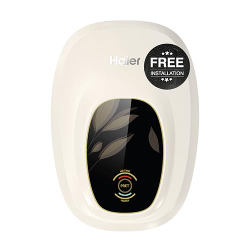 Haier Pret 3 Litres Instant Water Heater (Geyser) With Glasslined Tank| 3000W Fast Heating Element| Rust Proof Body| 7 Years Tank Warranty| 3 Years Comprehensive Warranty| Ivory, Wall - Image 1