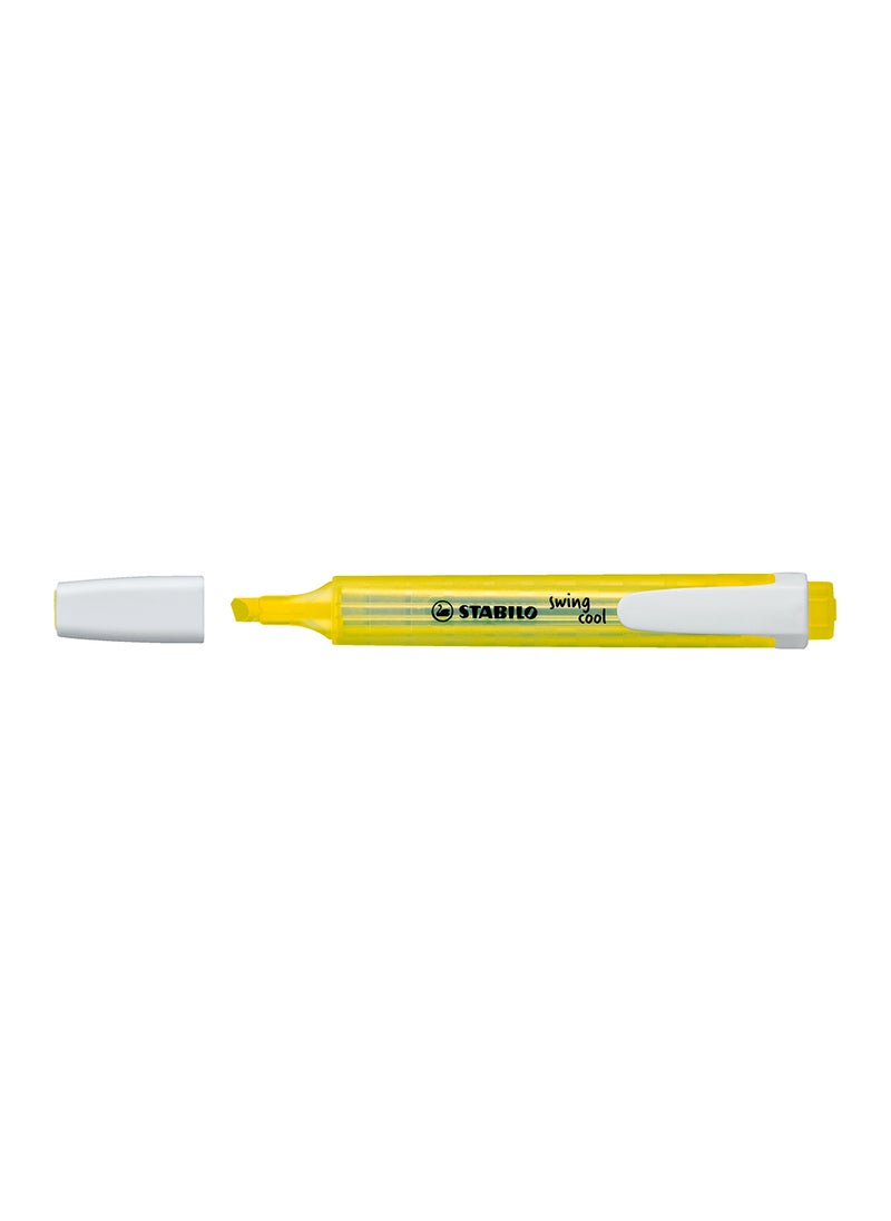 STABILO Highlighter Pen - Swing Cool Pack of 10 Yellow Highlighters , Anti-Dry Out , for Drawing Illustrations , Note Taking  - Image 2