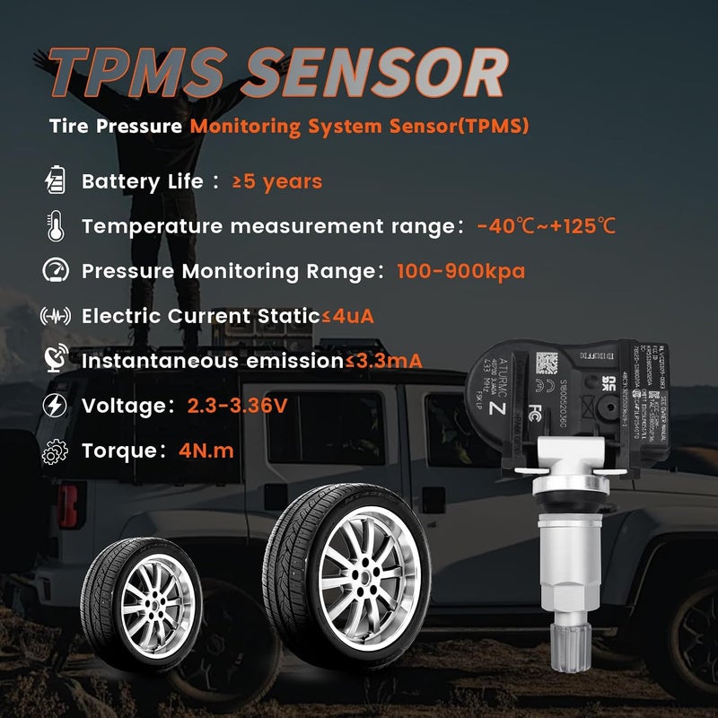 مجموعة من 1 مستشعر TPMS لمراقبة ضغط الإطارات 315MHz متوافق مع Infiniti King Teana Pathfinder Murano Pathfinder Q70 JX35 Qx60 Q50 بديل لـ # 407003JA0A - Image 2