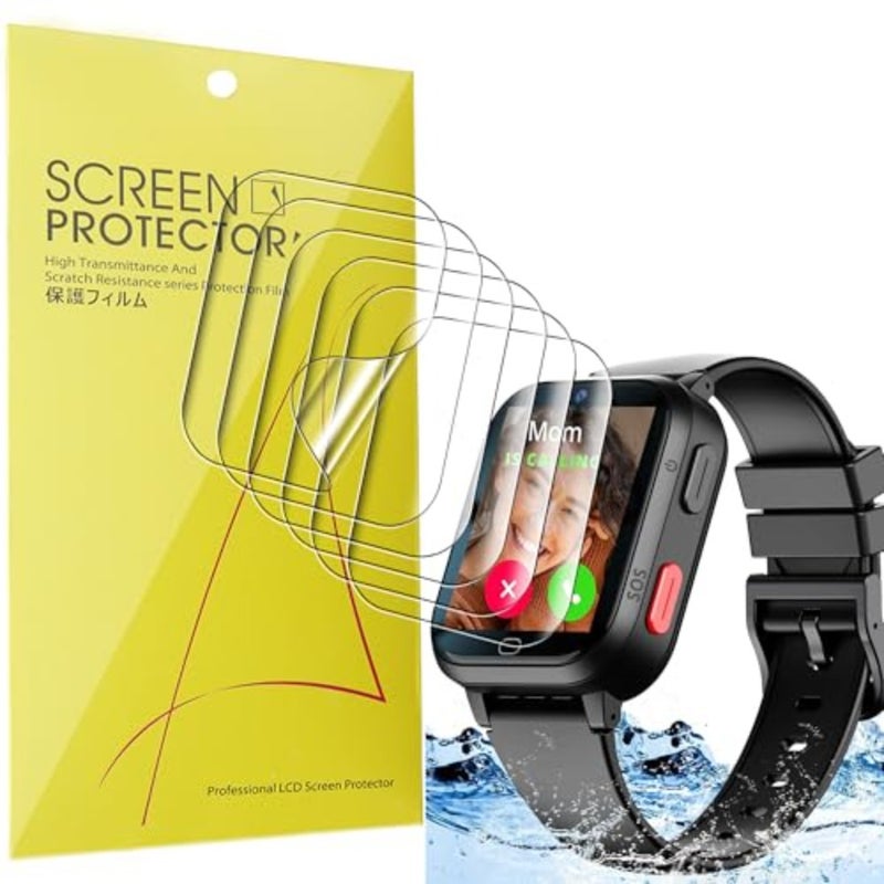 Compatible with MJVV Smartwatch Screen Protector, Full Coverage TPU Clear Film Compatible with MJVVY 4G GPS Smart Watch-1.69 Inches TPU-6 Pack - Image 3