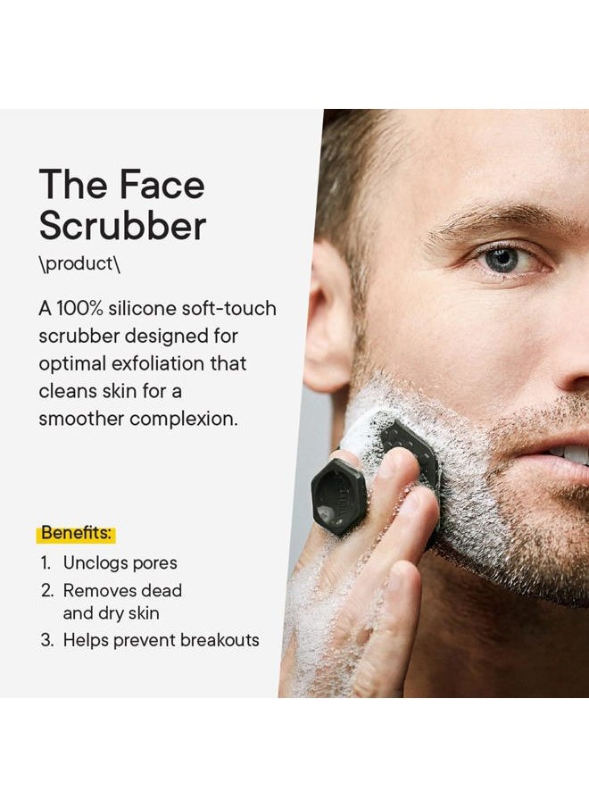 TOOLETRIES - Tooletries - Men's Face Scrubber - Silicone Facial Cleansing Brush, Gentle Exfoliator Pad & Soft-Touch Massager - Removes Dead & Dry Skin - Long Lasting Bathroom & Shower Accessories - 3 Pack - Image 1