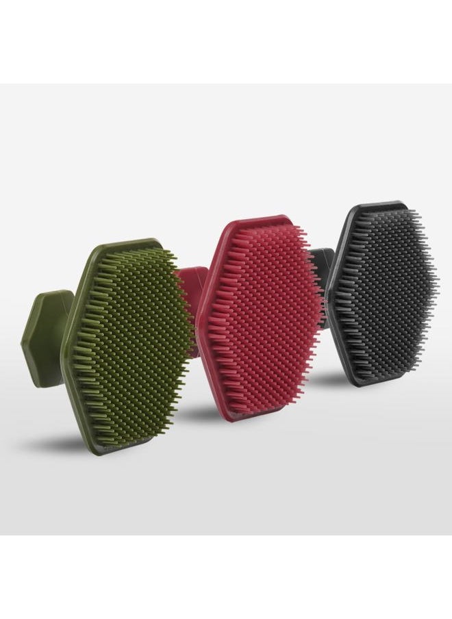 TOOLETRIES - Tooletries - Men's Face Scrubber - Silicone Facial Cleansing Brush, Gentle Exfoliator Pad & Soft-Touch Massager - Removes Dead & Dry Skin - Long Lasting Bathroom & Shower Accessories - 3 Pack - Image 1
