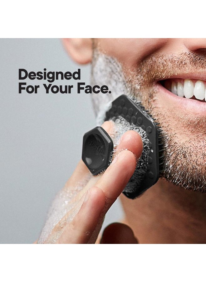 TOOLETRIES - Tooletries - Men's Face Scrubber - Silicone Facial Cleansing Brush, Gentle Exfoliator Pad & Soft-Touch Massager - Removes Dead & Dry Skin - Long Lasting Bathroom & Shower Accessories - 3 Pack - Image 1