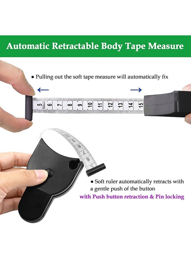 Beauenty - 1PCS Tape Body Measuring Tape, Self-Measuring Body Tape, Retractable Body Measurement Tape for Fitness Automatic Girth, Dual Units Centimeter And Inch Tape (150cm) - Image 1