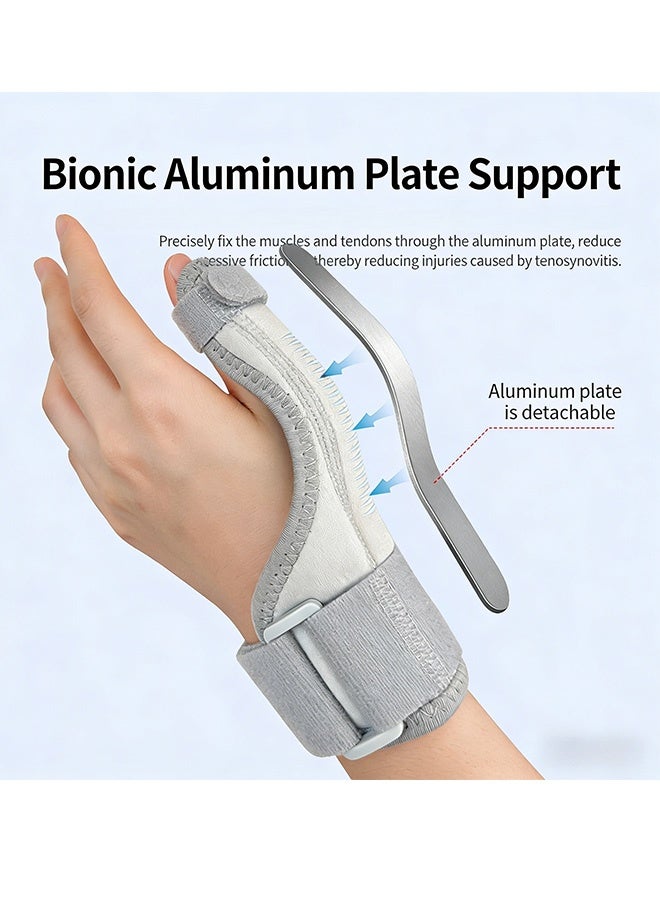 جبيرة الإبهام القابلة للتعديل من نوع ”سبيكا“ للرجال والنساء - دعامة معصم الإبهام القابلة للتنفس - مثبت للإصابة بالتهاب الأوتار والتهاب المفاصل والالتواء الرياضي وحماية الأنشطة اليومية وتخفيف الألم - تناسب اليد اليمنى أو اليسرى - رمادي - Image 3