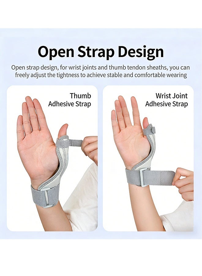 جبيرة الإبهام القابلة للتعديل من نوع ”سبيكا“ للرجال والنساء - دعامة معصم الإبهام القابلة للتنفس - مثبت للإصابة بالتهاب الأوتار والتهاب المفاصل والالتواء الرياضي وحماية الأنشطة اليومية وتخفيف الألم - تناسب اليد اليمنى أو اليسرى - رمادي - Image 4